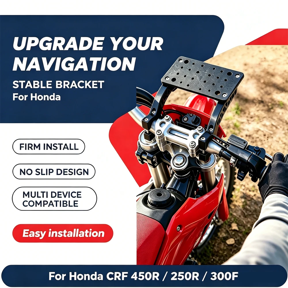 ホンダ-crf-150r-45or-250r-300f-300l-オートバイ携帯電話ホルダースタンド-gps-ナビゲーションプレート安定ブラケット