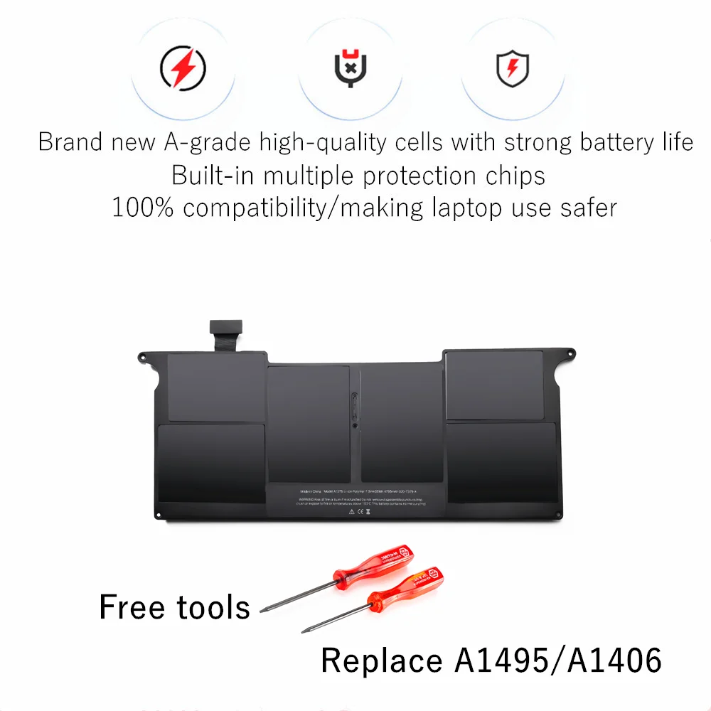 A1406 7.3V 35WH Laptop Battery For Apple MacBook Air 11