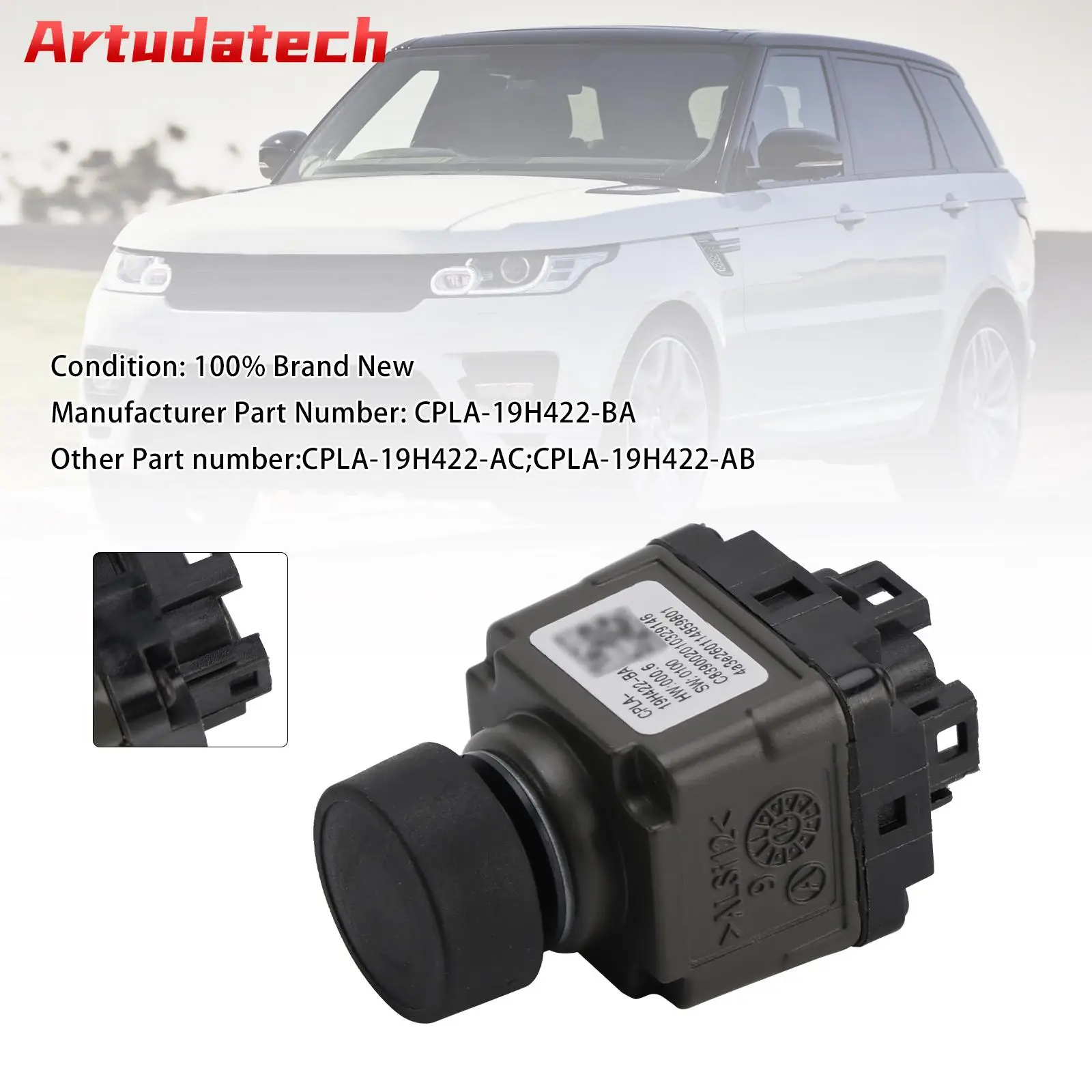 

Artudatech Rear View Surround Parking Assist Camera For Land Range Rover CPLA-19H422-BA
