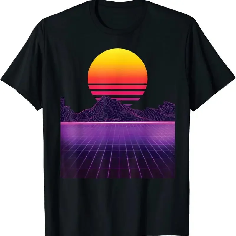 Outrun Synthwave Vaporwave Aesthetic 80's Retro T Shirt Size S 5XL