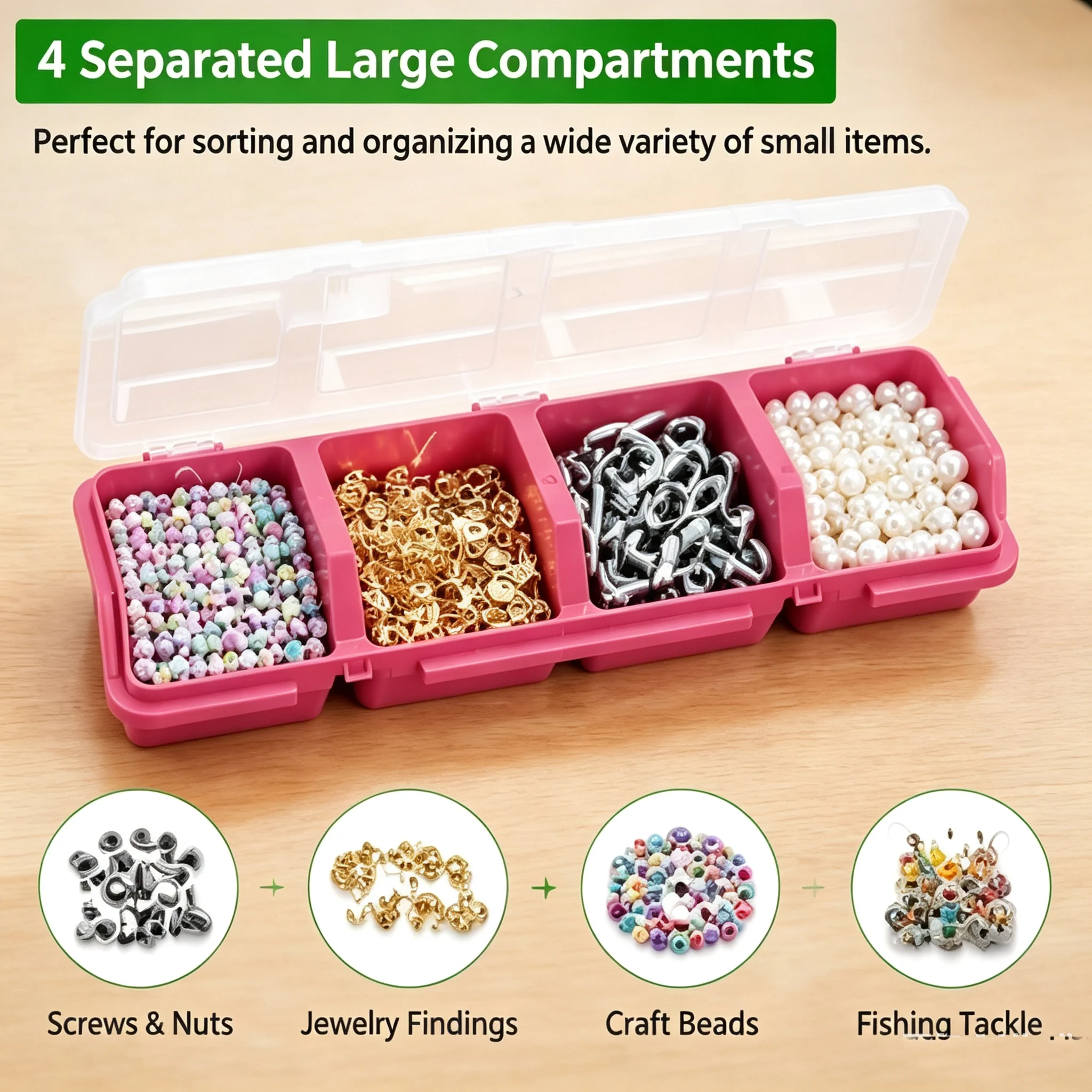 2'li Paket 4 Bölmeli Plastik K - Fishing Equipment Storage incelemesi ve fiyatı