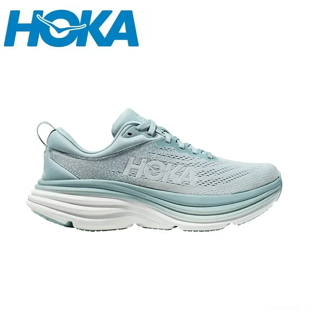 ใหม่ Hoka One One One Bondi 8 รองเท้าวิ่งรองเท้า Breathable Anti-SLIP CUSHIONING บุรุษสตรีรองเท้าผ้าใบกลางแจ้งแบบสบายๆ