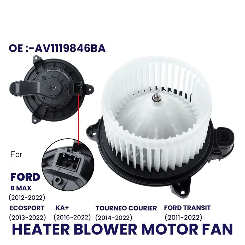 

HEATER BLOWER MOTOR FAN FOR FORD B-MAX ECOSPORT KA+ TRANSIT TOURNEO COURIER