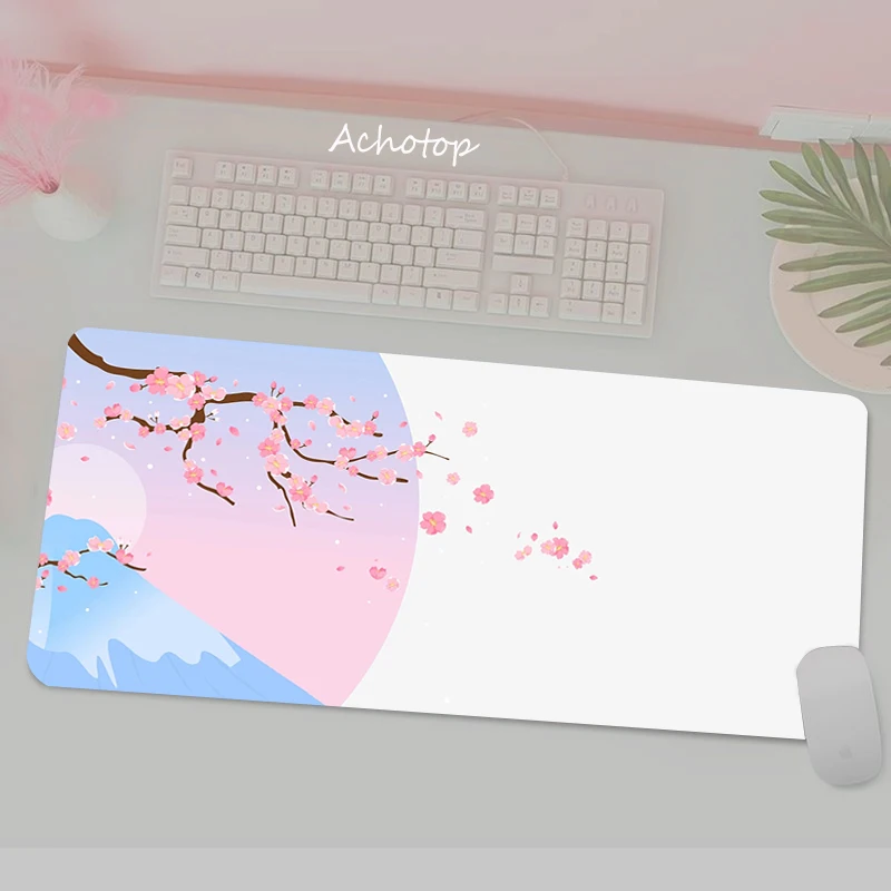 

Cherry Blossoms Art Desk Mat 1200x550 Custom Mausepad Gaming Mouse Pad Large Mousepad Big Slipmat PC Gamer Mous Carpet Table Rug