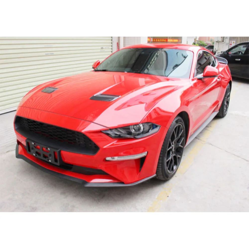 

Carbon Fiber Front Bumper Engine Hood Air Outlet For Ford Mustang 2018 2019 2020 Engine Decoration Sticker Accessories