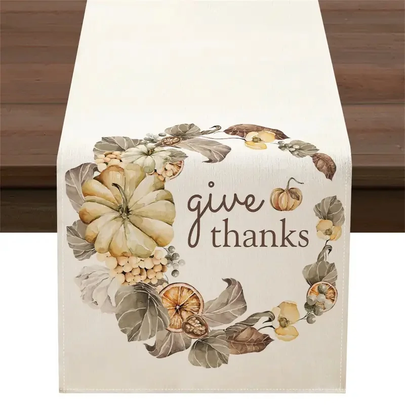 

1 Piece of Scandinavian Autumn Table Runner - Beige, Brown, Orange Autumn Tones, Suitable for Restaurants, Homes, Harvest Parties, Pastoral Decorations, and Market Displays.