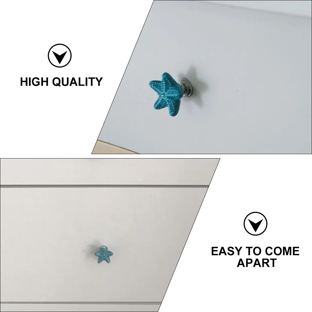 

4Pcs Sea Handle Knobs Sturdy Drawer Pulls Cabinet Door Handles Wardrobe Hardware Home Decoration Door Pull Handle