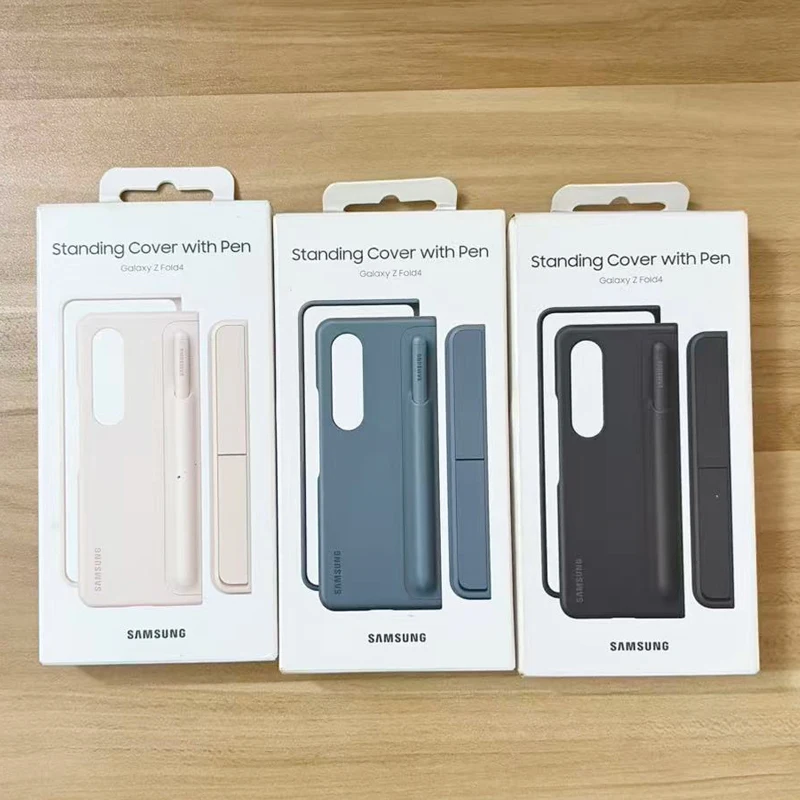 

Original Stand Phone Case for Samsung Galaxy Z Fold4 with S Pen Holder, Genuine Protective Cover EF-OF93P
