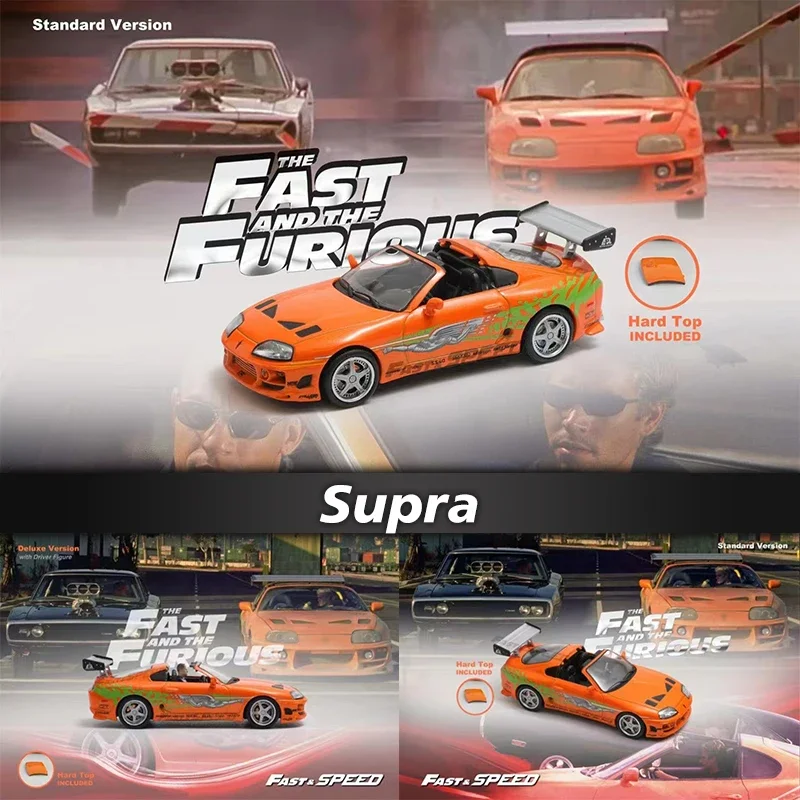 **Pre Sale**FS 1:64 Supra A80 Targa Bomex FNF Diecast Diorama Car Model Collection Miniature Fast Speed