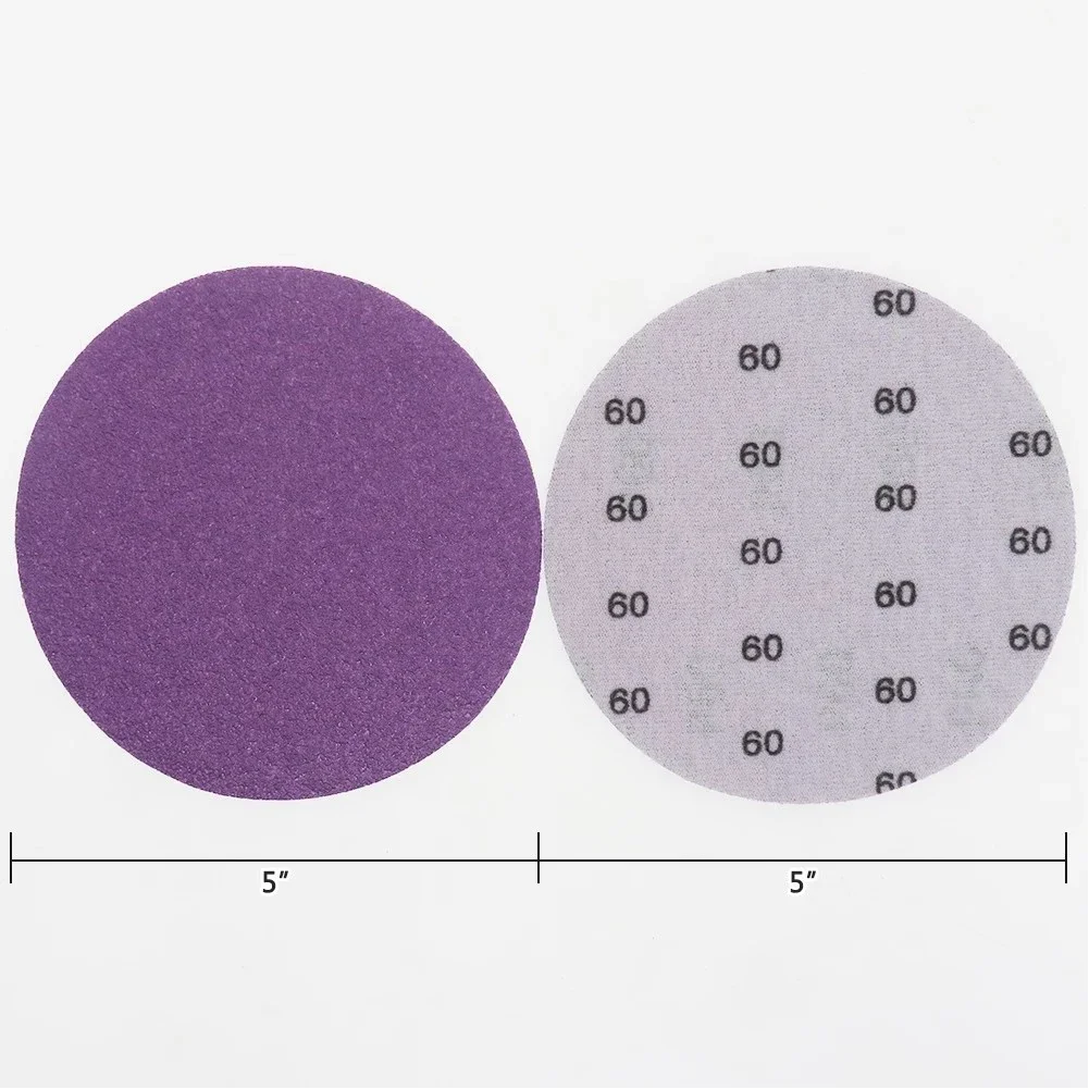 

Sandpaper Sanding Discs Wear Resisting 5 Inch 60-1000 Grit Anti-static Waterproof Good Flexibility Sanding Discs