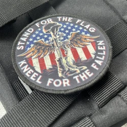 Standed for The Flag Kneel for The Fallen Morale Badge Patches Tactical Backpack The United States Flag Army Armband Military