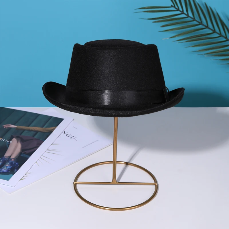Vintage Style Wool Felt Trilby Hat Classic Jazz Cap Retro Fedora Panama Hat for Men Women Unisex Gift Idea