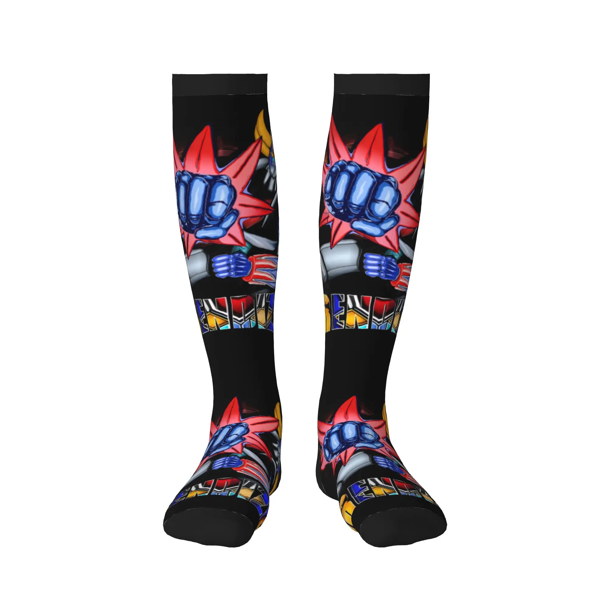 Kawaii Printed UFO Robot Mazinger Z Socks for Men Women Stretchy Summer Autumn Winter Anime Manga  Sports Compression Socks