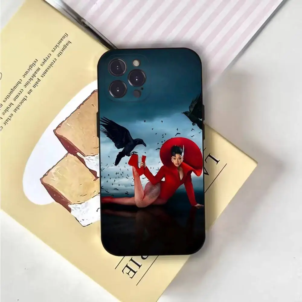 Cardi B Am I The Drama Phone Case For iPhone 6,17,16,15,14,13,12,11 Plus,Pro Max,XS,X,XR,SE,Mini,8,7,Soft Silicone Black Cover