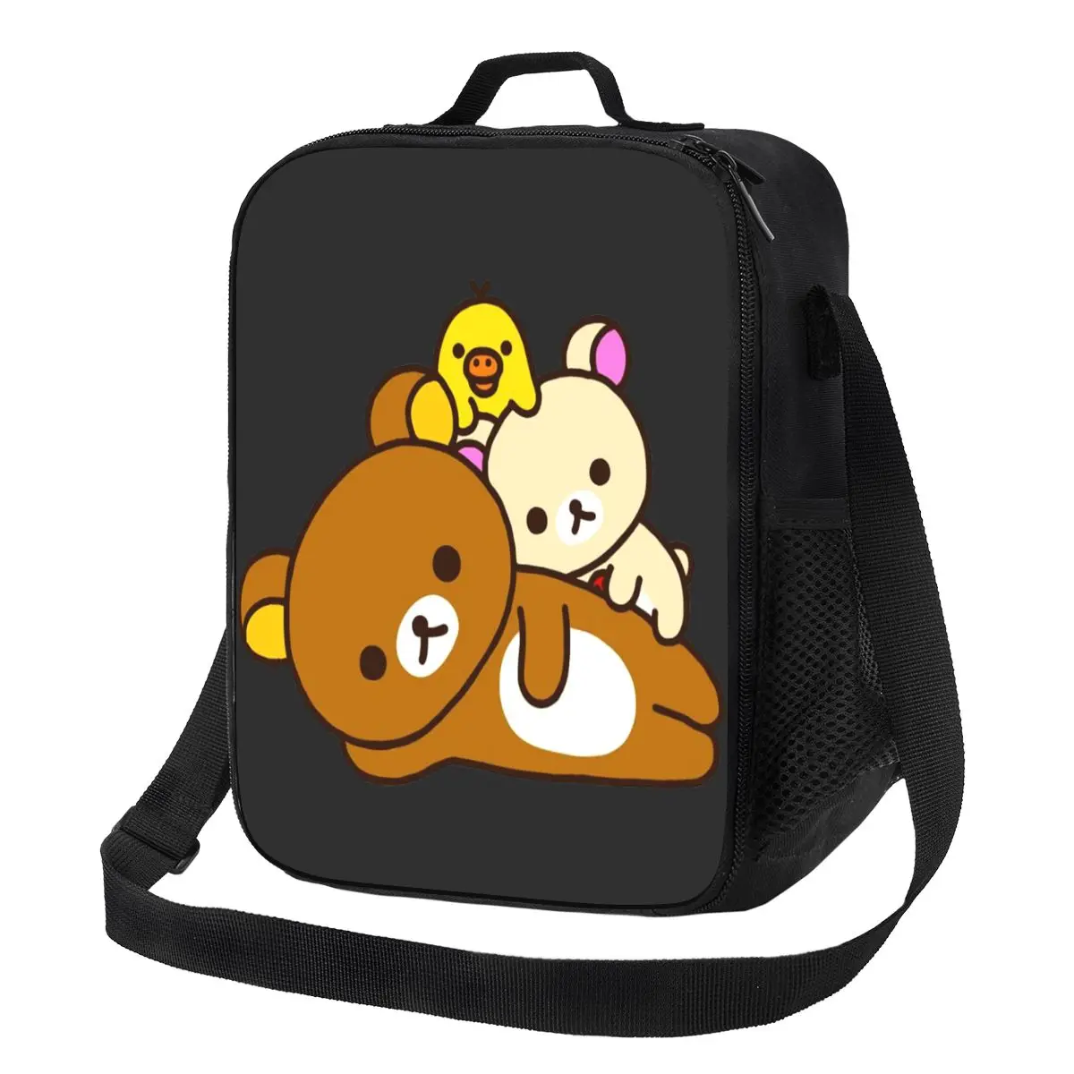 

Custom Rilakkuma Cartoon Insulated Lunch Bags for Outdoor Picnic Waterproof Cooler Thermal Bento Box Women Kids