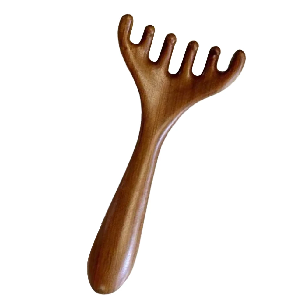 

Wooden Scalp Massager Comb Wide Tooth Natural Wood Handheld Tool for Acupoint Stimulation Relaxation and Meridian Care
