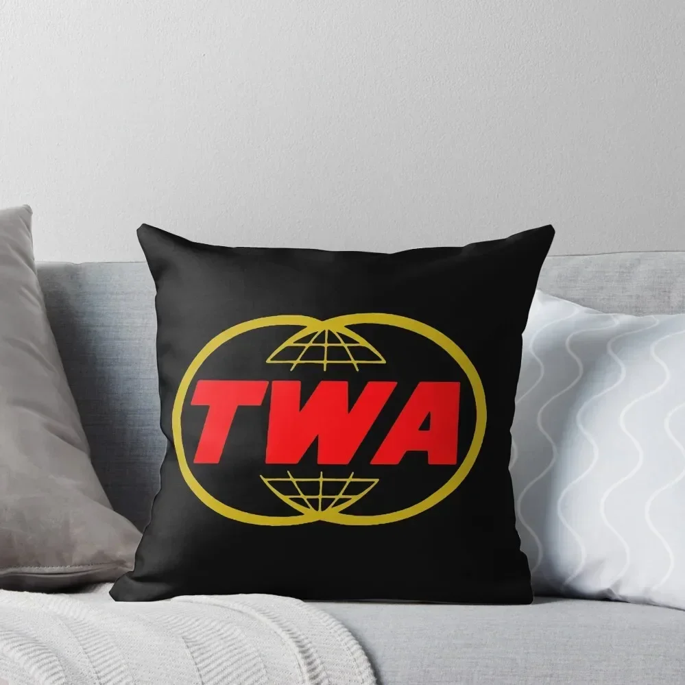 TWA Transworld Airlines USA Throw Pillow pillows decor home Bed pillowcases Marble Cushion Cover anime girl pillow