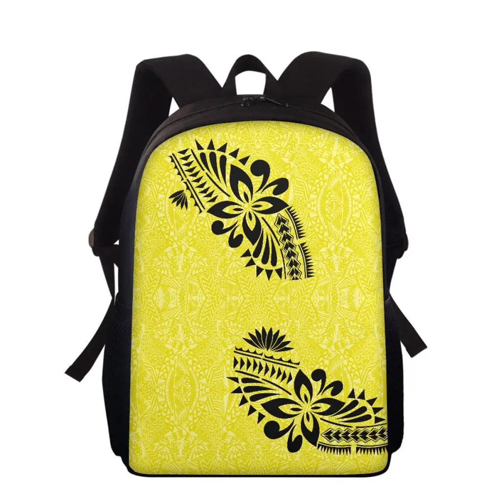 Mochila escolar com estampa tribal polinésia, grande capacidade, laptop de viagem, mochila infantil exclusiva para atividades ao ar livre, unissex, bolsa escolar casual