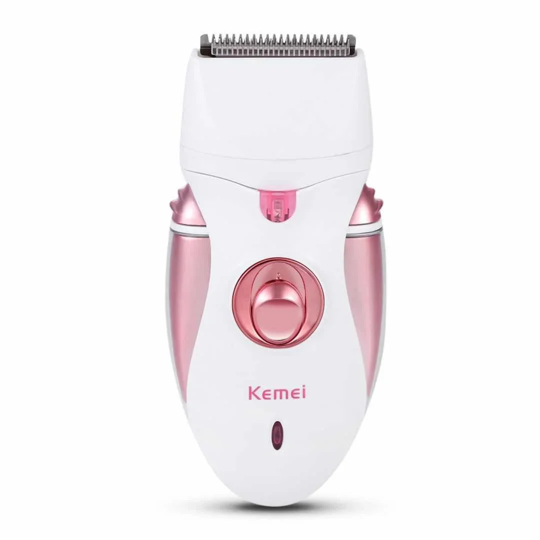 Kemei KM-2530 senhora corpo raspagem barbeador feminino à prova dwaterproof água navalha cabelo barbeador removedor de pêlos epilater e removedor insensível 4 em 1