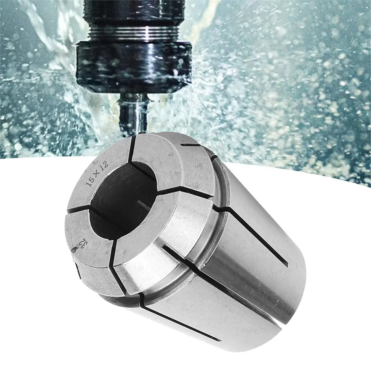 ERG32 CNC Engraving Machine Collet Spring Chuck 15x12mm, 0.008mm Accuracy - Tool Holder for Milling & Drilling