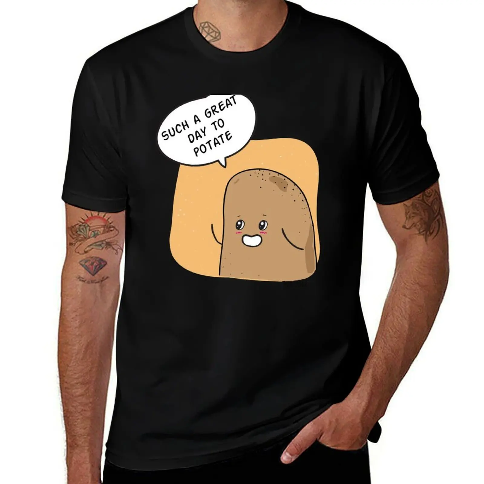 Great Day to Potate - T-shirt décontracté à manches courtes et léger de la marque Truth Potato