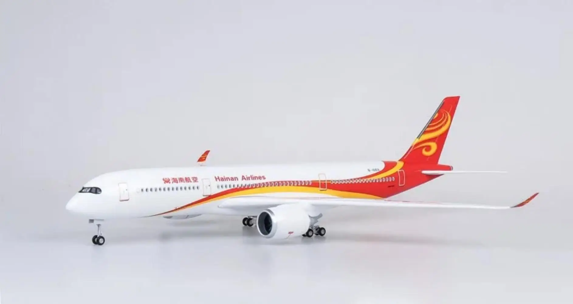 

47cm Airplane Model 1:142 Scale A350 Hainan Airways Diecast Resin Assemble Aircraft With Lights & Wheels Educational Gift Toys
