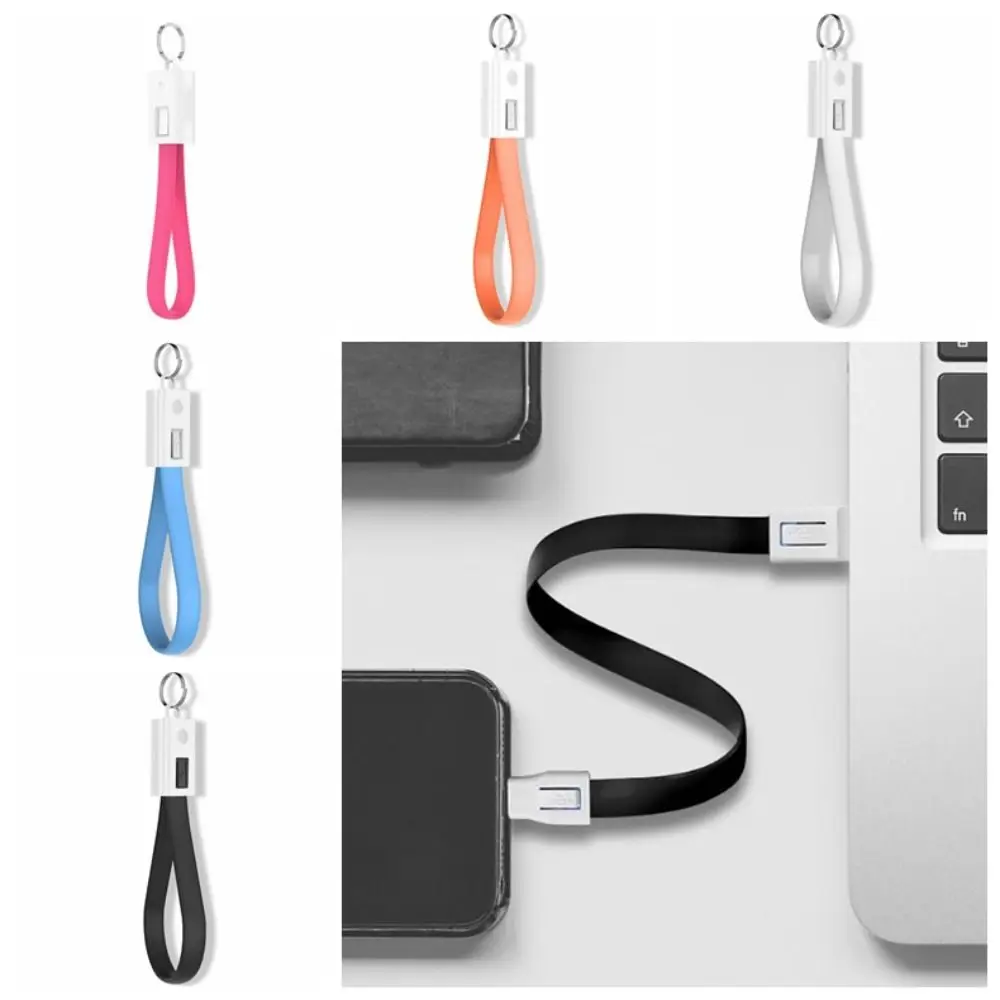 Key Chain Type C Keychain USB Cable Micro USB Data Sync Mini Key Chain Charger Cord Mini Portable Quick Charge