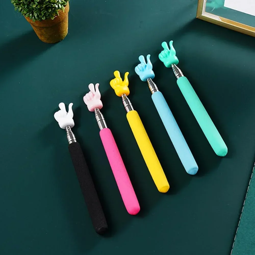 Retractable Stainless Steel Mini Hand Pointer Finger Design Telescopic Stick Technology Supplies for Children's Reading Teaching