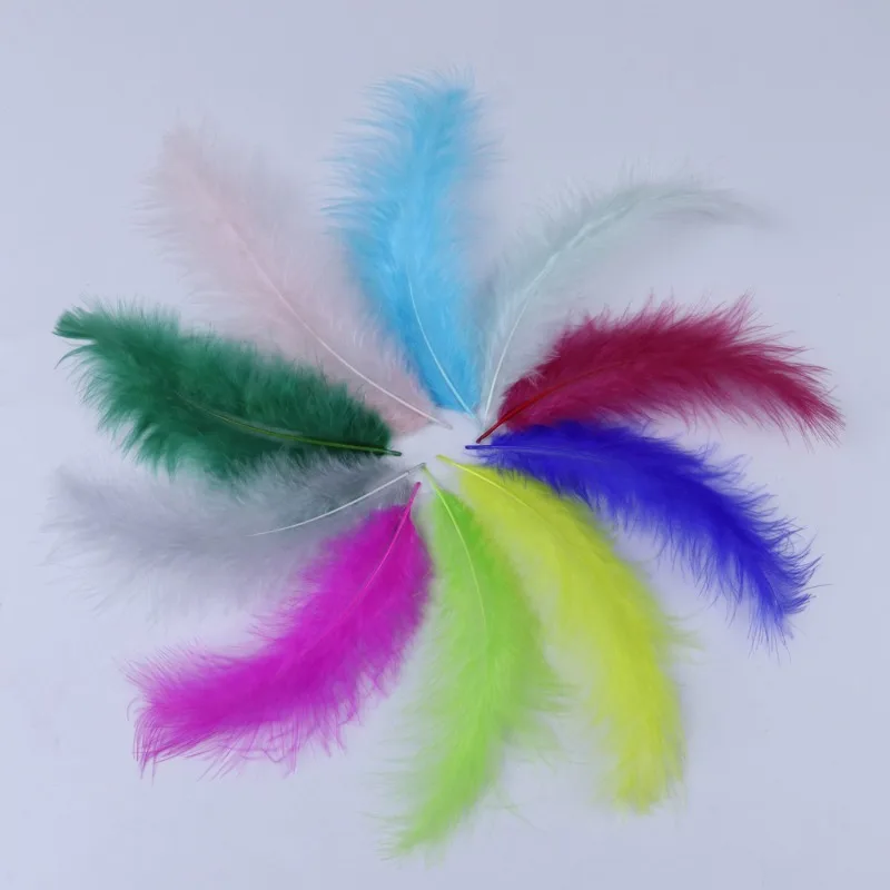 DIY feather pointed tail fleece dream catcher material Bobo ball gift box colored turkey feather