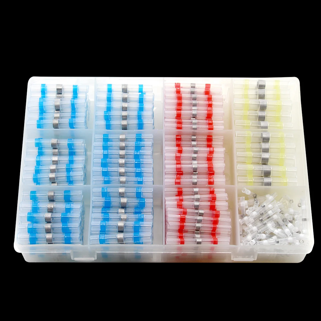 50/100/200/500PCS Waterproof Heat Shrink Tube Solder Electric Connector Insulated Electrical Wire Terminal with Solder