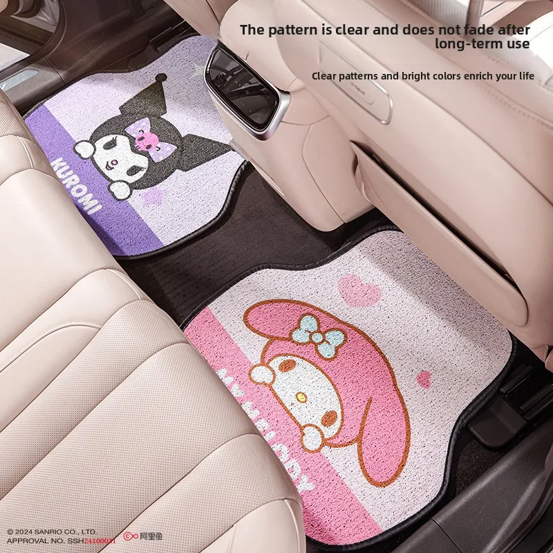 

Sanrio Car Floor Mats Universal Quality Waterproof Auto Foot Pad Protector Automobile Interior Car Interior Accessories