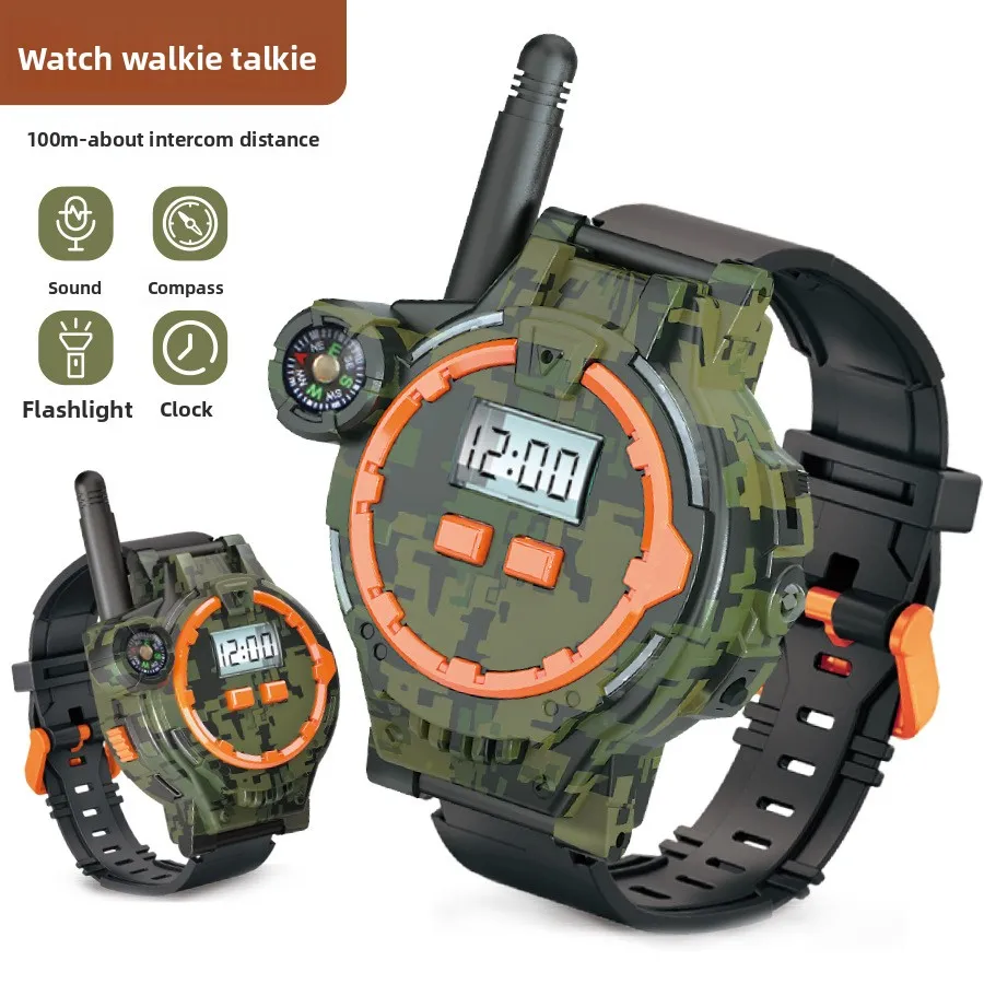 Orologio per bambini Walkie Talkie Genitore-figlio Attività all'aperto Comunicazione wireless remota interna Citofono Ricarica Giocattoli Regalo