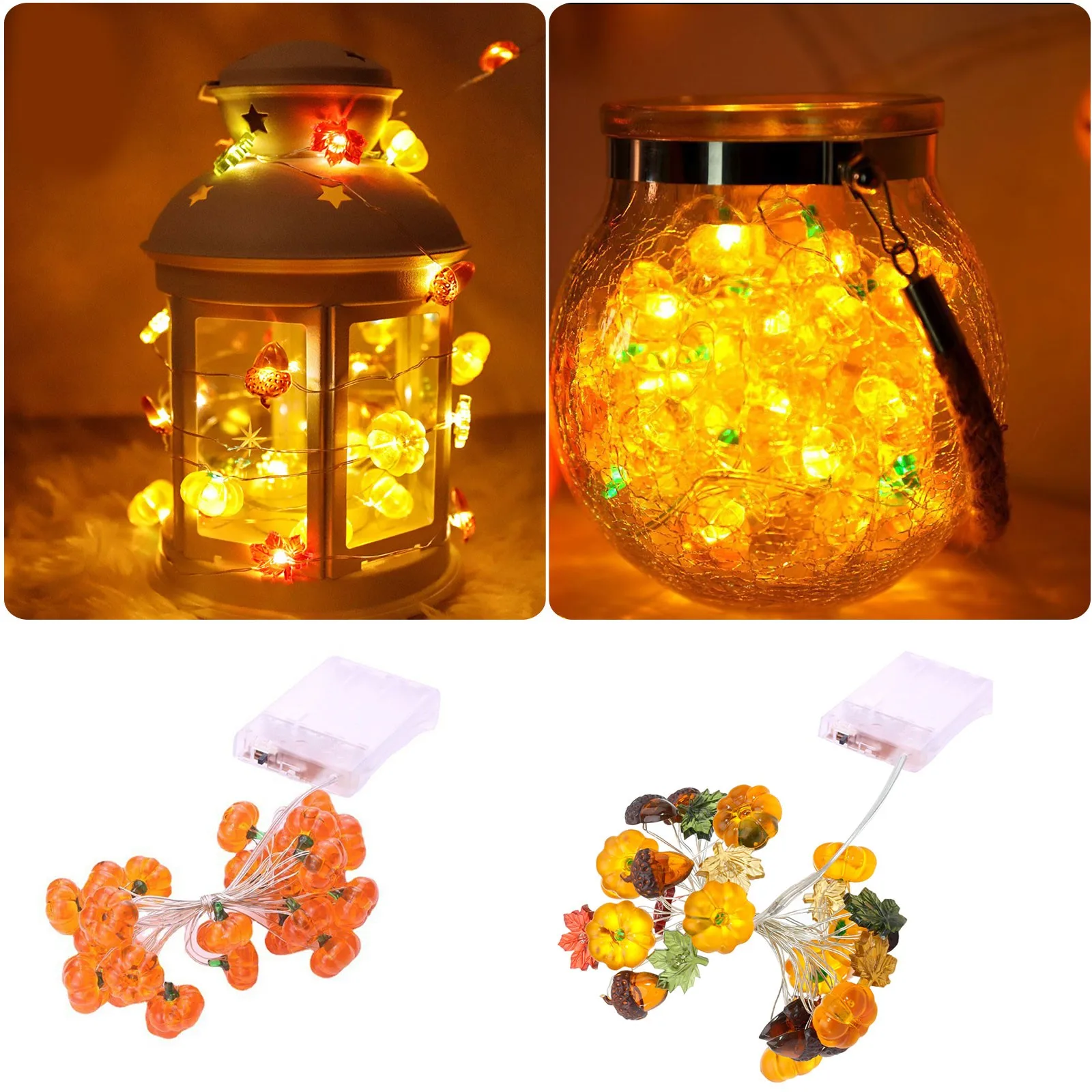 

Thanksgiving Decoration Waterproof Pumpkin Lights String For Autumn Wedding Holiday Party Garden Home Decorations 2m 20 Lamps