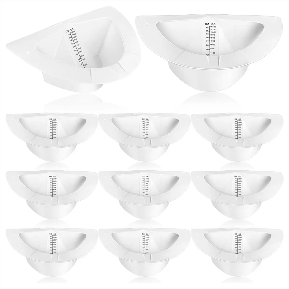 HITL 10Pcs Urine Hats for Toilets Urine Collection Hats Toilet Hats Urine Cups Pee Cup Urine Collector for Women,40oz/1200cc