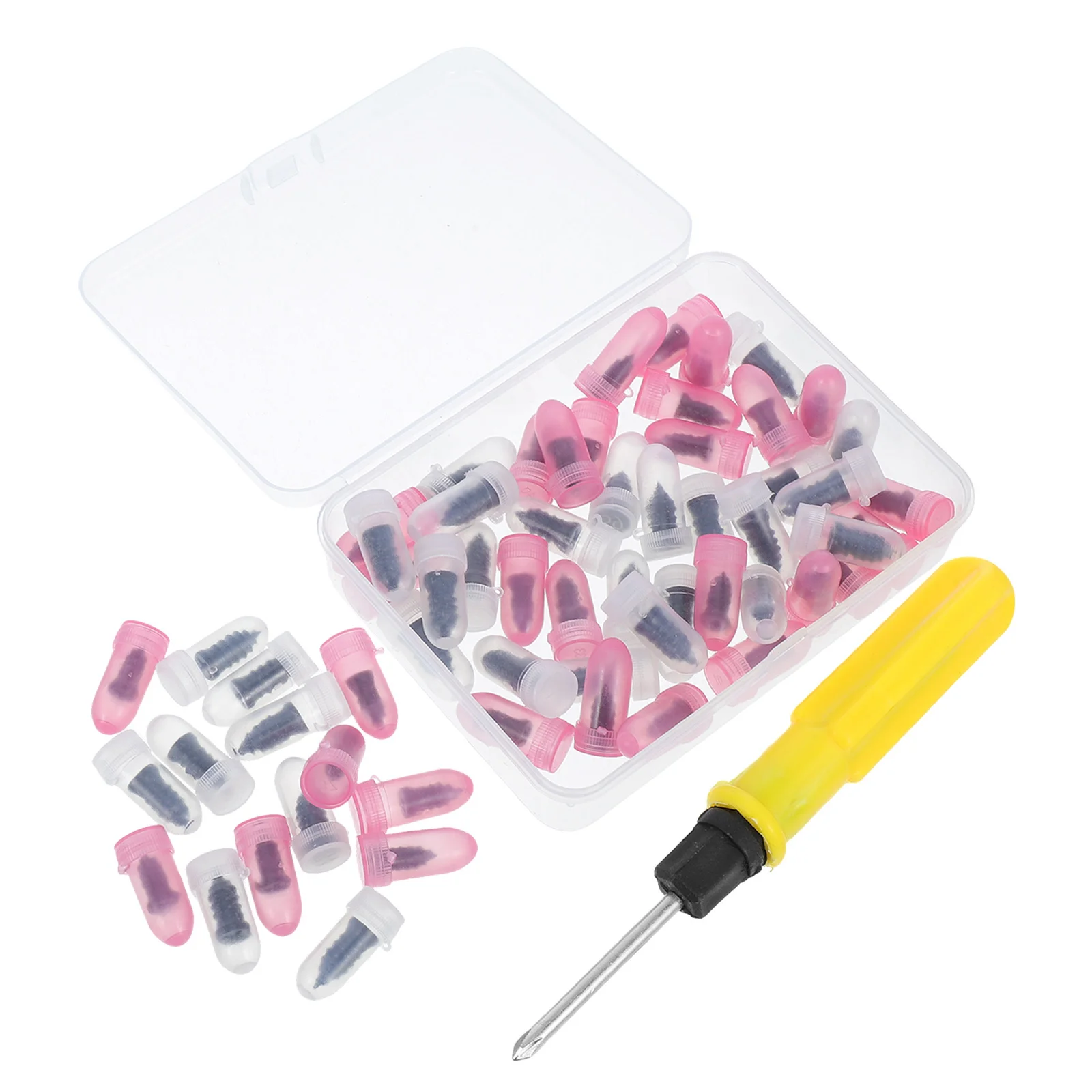 

Car Puncture Repair Kit Vacuum Tire Repair Nails Screwdriver Quick Fix Self-Service Motorcycle Atv Truck Emergency Tools