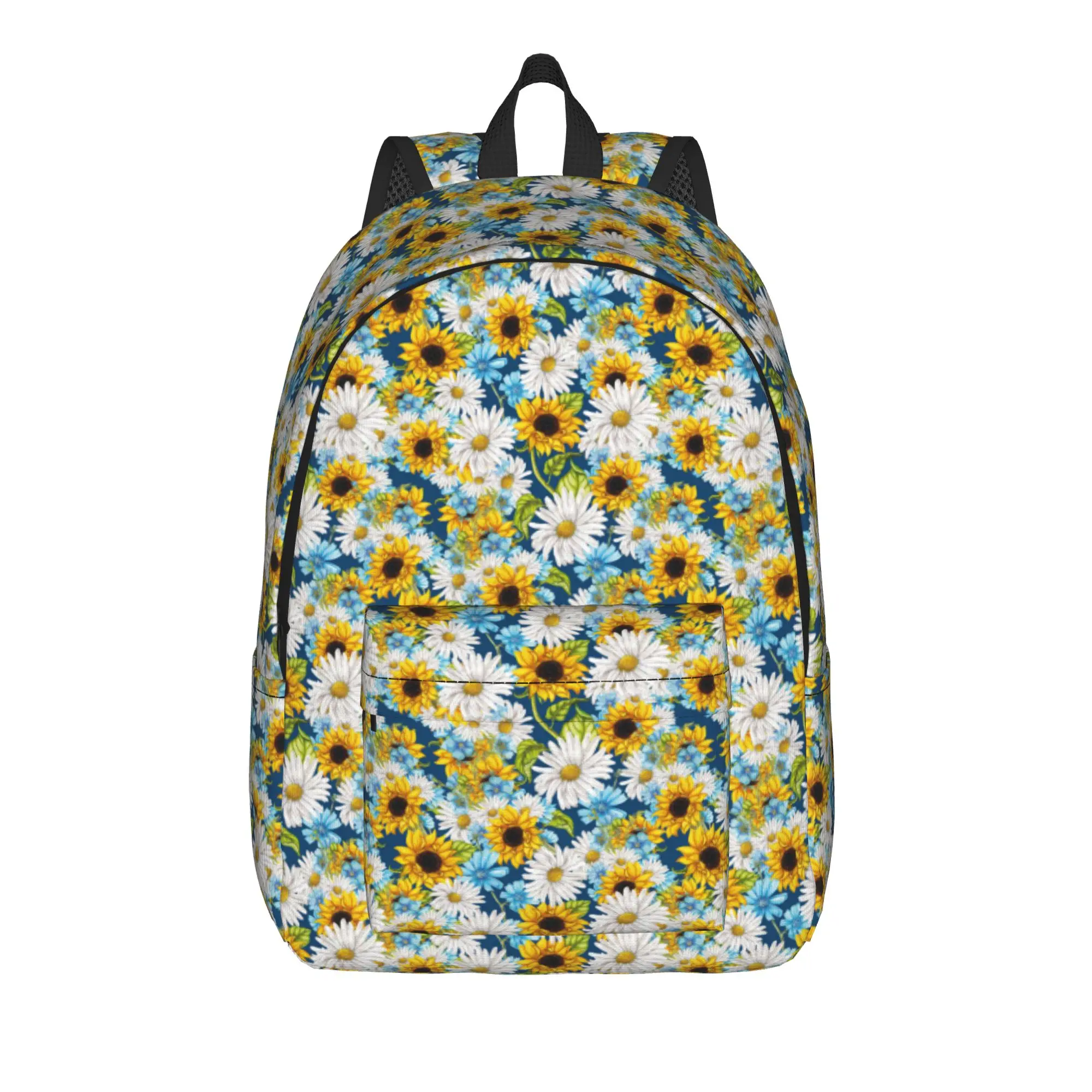 Sunflower Print Backpack  Travel Backpacks Boy Design Print High School Bags Funny Rucksack