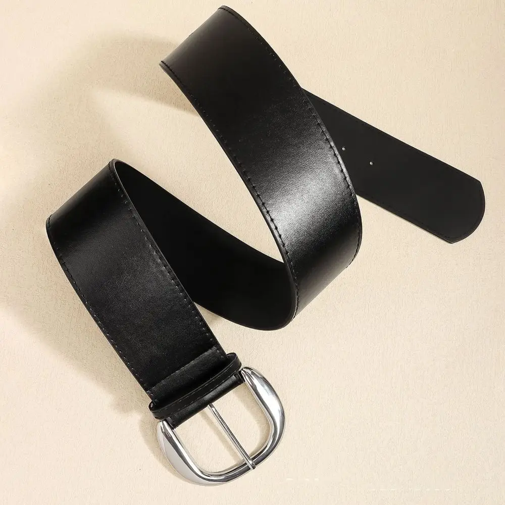 Moda pelle scamosciata donna cintura larga rivetto fibbia in metallo cinturino in pelle jeans cintura cintura da cowboy occidentale accessori per pantaloni