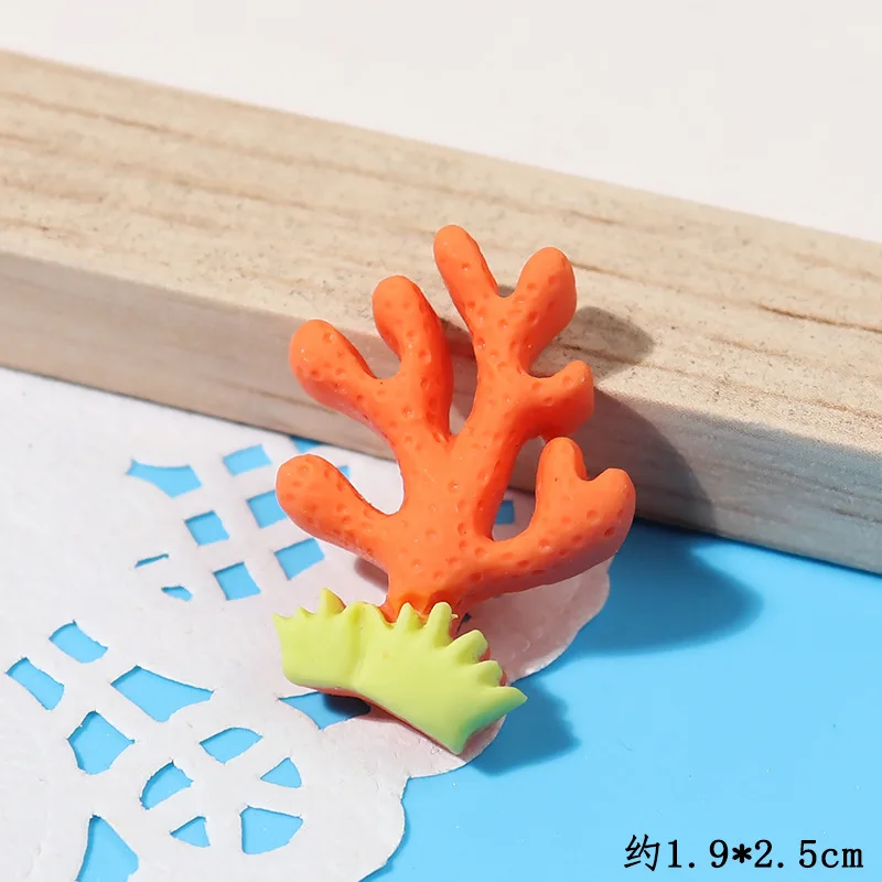 30/100Pcs Resin Accessories Decor Marine Mermaid Seaweed Shells Starfish Fish Series DIY Handmade Homemade Cream Glue Materials