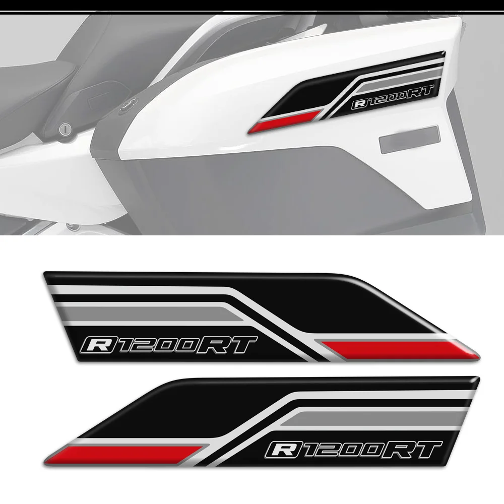 Tank Pad 3D Stickers For BMW R1200RT R1200 RT R 1200 Side Fuel Tank Pad Knee Trunk Luggage Case Emblem Logo Decal Protection