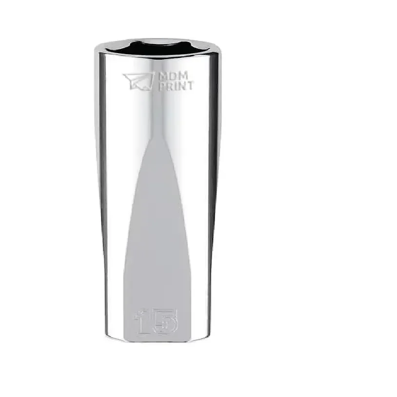 

3/8 in. Drive 15mm Metric 6-Point Deep Socket with FOUR FLAT Sides