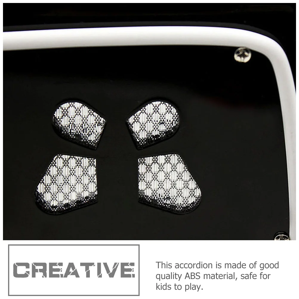 

1Pcs ABS Accordion Kids Educational Musical Instrument Black Lightweight Portable Beginner Children Introductory Instrument