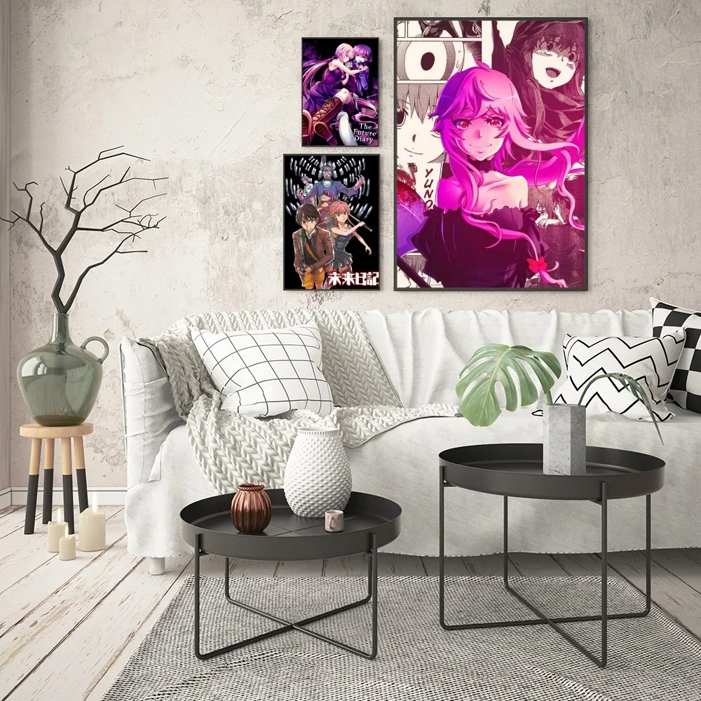 1pc Anime Figure Mirai Nikki The Future Diary Poster Good Quality Prints Room Home Bar Cafe Decor Aesthetic Art Wall Painting