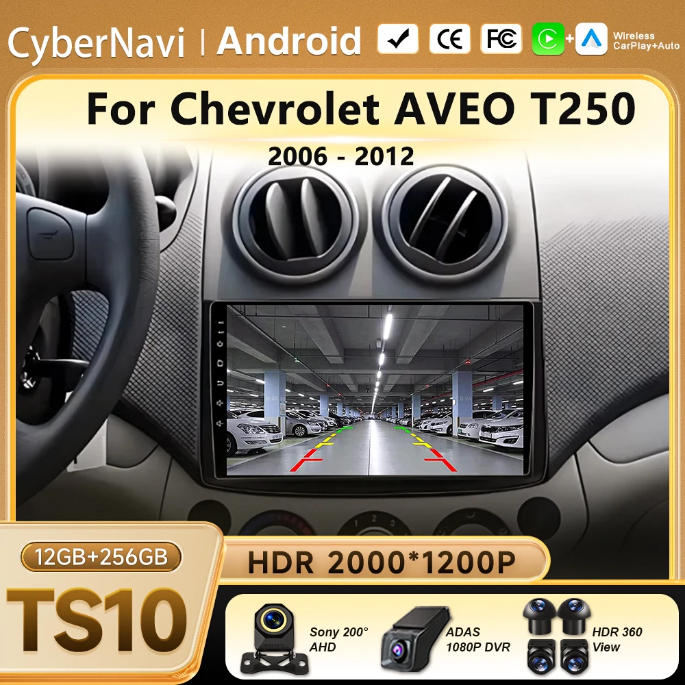 

Car Radio For Chevrolet AVEO T250 2006 - 2012 Android Auto GPS Navigation Head Unit Multimedia Video Player 5G WIFI Carplay