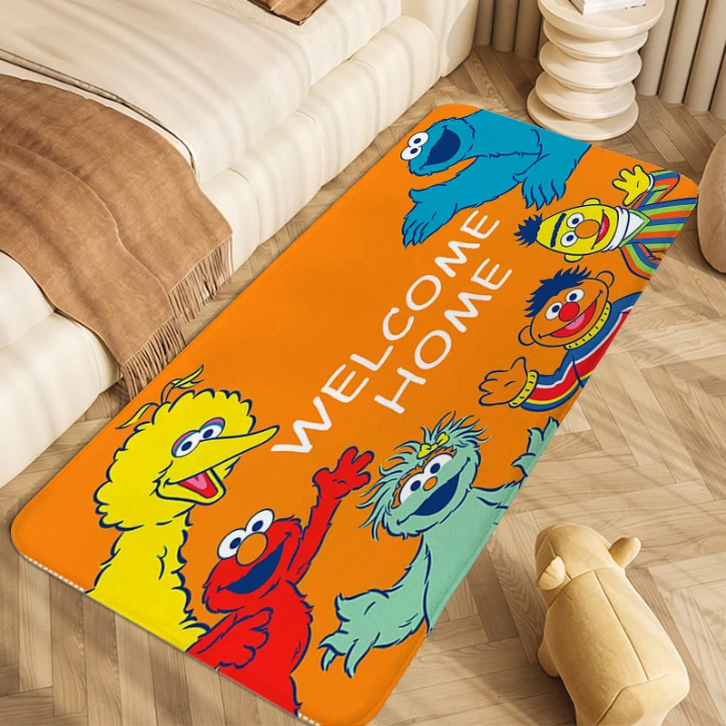 Foot Mat S-Sesames S-Streets Children's Bedroom Carpet Anti Slip Custom Living Room Bathroom Rug Soft Doormat Entrance Door