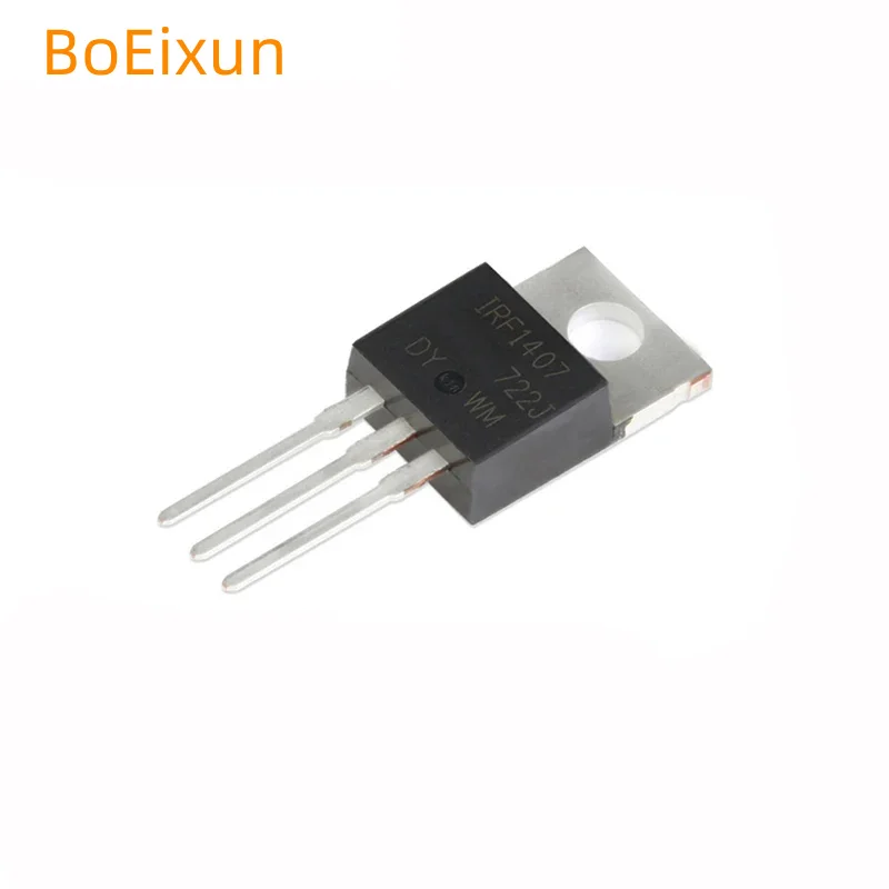 10Pcs/Lot IRF1407PBF IRF1407 1407PBF 130A 75V MOSFET MOSFT TO-220 New Good Quality Chipset