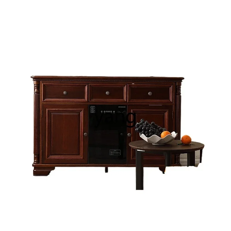 

LTT solid wood Chinese tea bar machine side cabinet integrated household dining side cabinet living room water dispenser