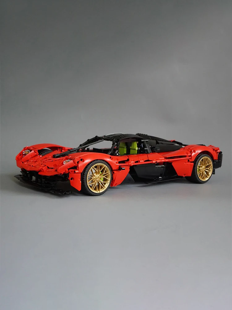 Populaire 2514 PCS Moc Red Racing Supercar Model Bouwstenen Aangepaste Model Assemblage Bricks Speelgoed Kinderen Volwassenen Kerstcadeaus