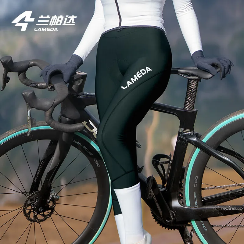 LAMEDA Thermal Cycling Pants Women's Winter Bicycle Cycling Bib Pants Cycling Long Leggings Fleece Mountain Bike Cycling Pants