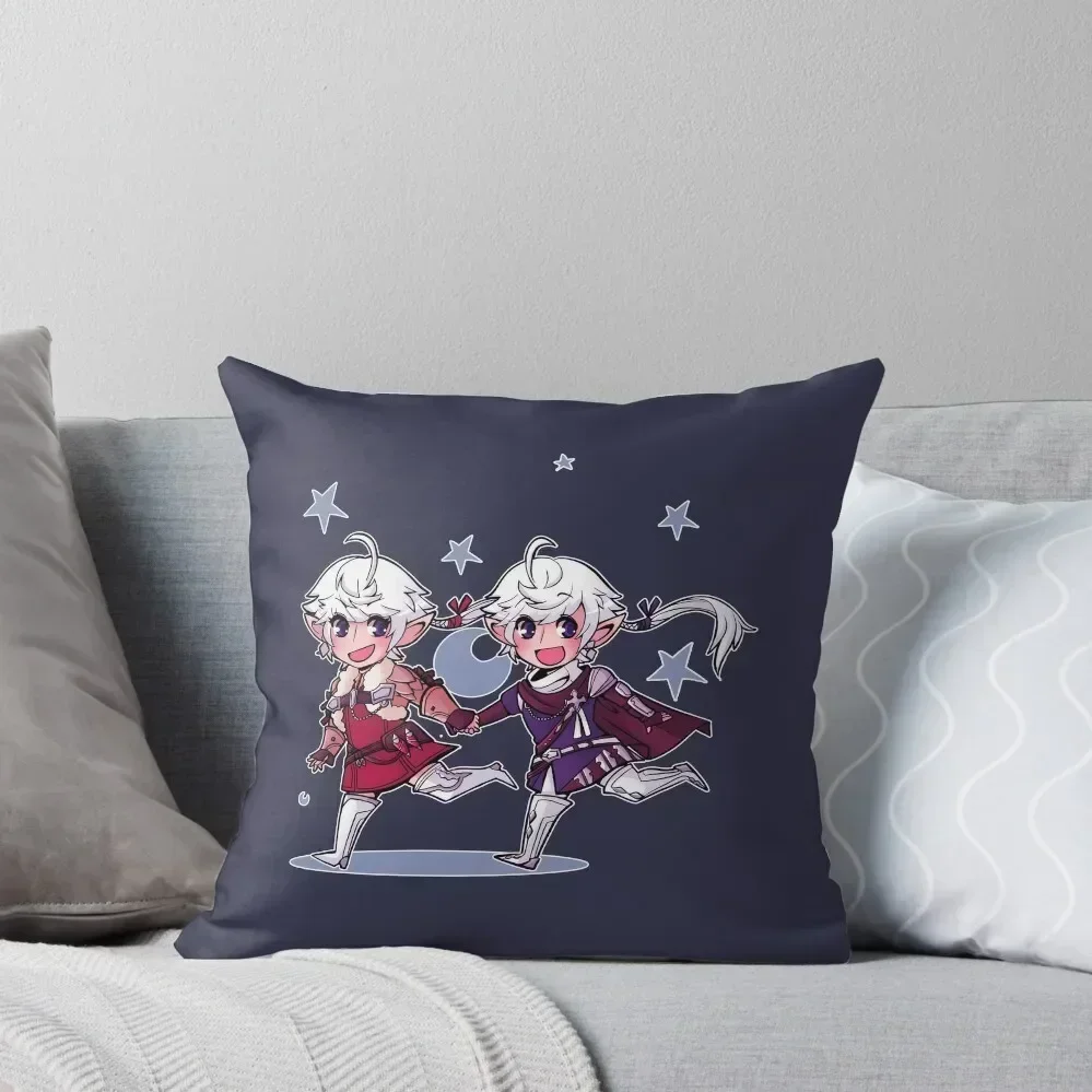 

Alphinaud and Alisaie Throw Pillow bed pillows Embroidered Cushion Cover pillow cover luxury sleeping pillows pillow