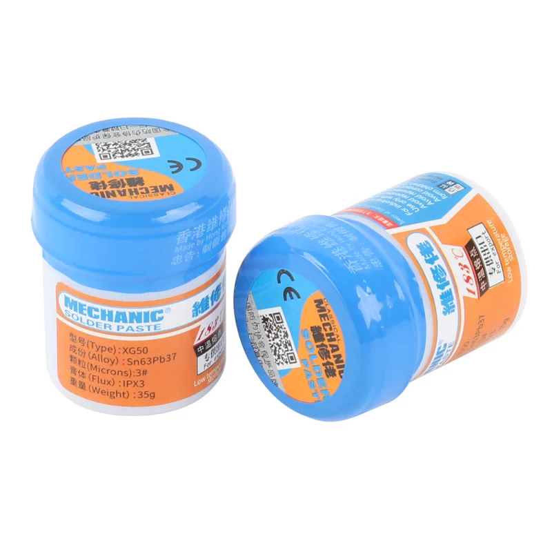 2pcs/lot XG-50 XGSP-50 MECHANIC  Original BGA Solder Flux Paste Soldering Tin Cream Sn63/Pb37 25-45um Solder Paste